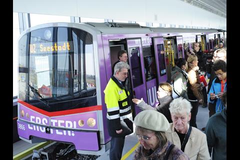 The extension of Wien metro Line U2 from Aspernstrasse to Seestadt opened on October 5 (Photo: Johannes Zinner/Wiener Linien).